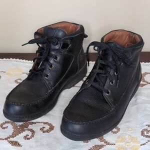 Clarks Men's Black Leather Ankle Boots